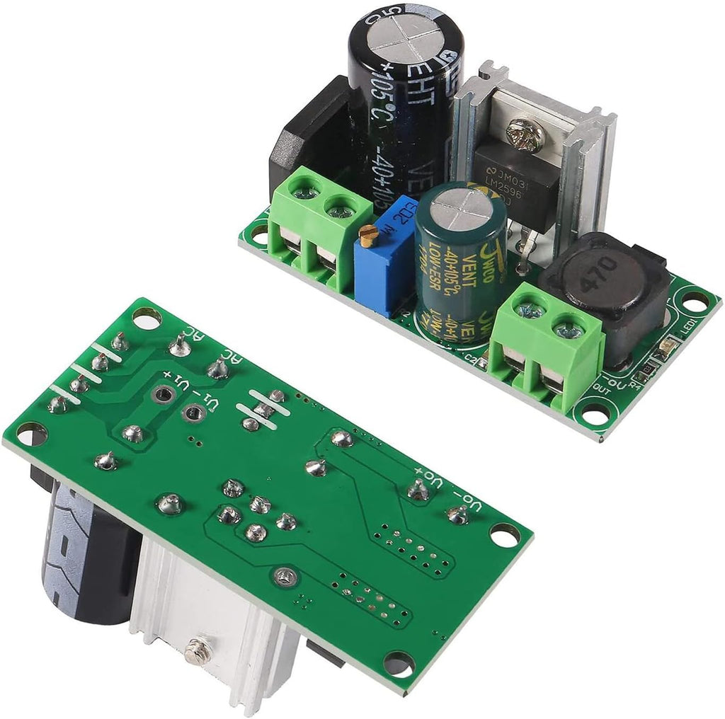 DIANN 2pcs AC/DC to DC Step Down Buck Converter Voltage Regulator Power Supply Board 2A LM2596HV Converter Module