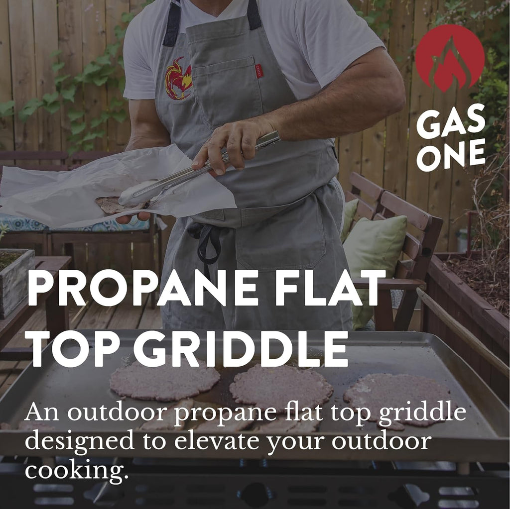 Flat Top Grill With 4 Burners - Premium Propane Outdoor Grill Cart - Stainless Steel Auto Ignition Camping Griddle