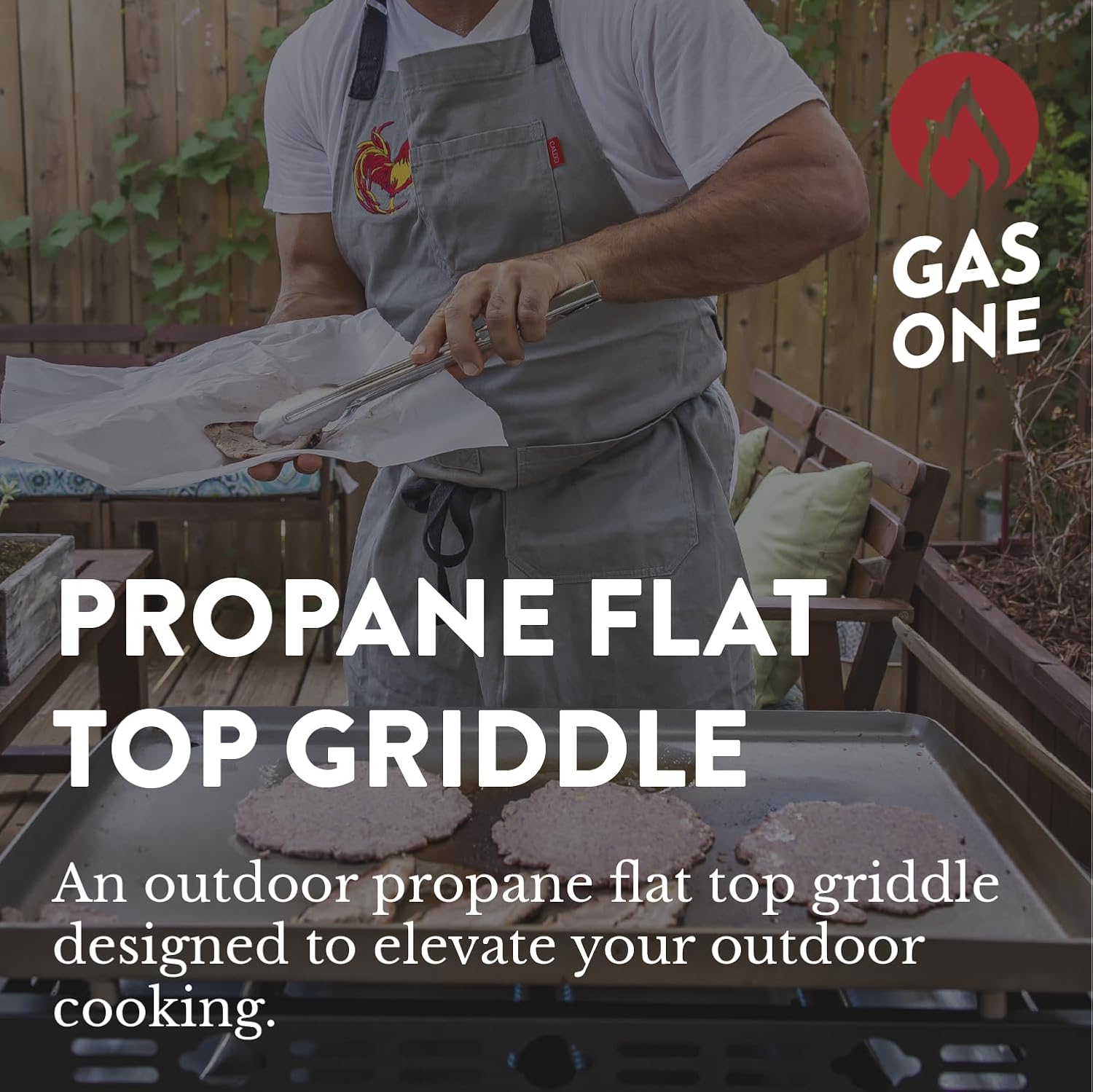 Flat Top Grill With 4 Burners - Premium Propane Outdoor Grill Cart - Stainless Steel Auto Ignition Camping Griddle