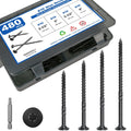 #10 Wood Screws Assortment Kit, 480Pcs 4Sizes Screws Set Assorted Screws