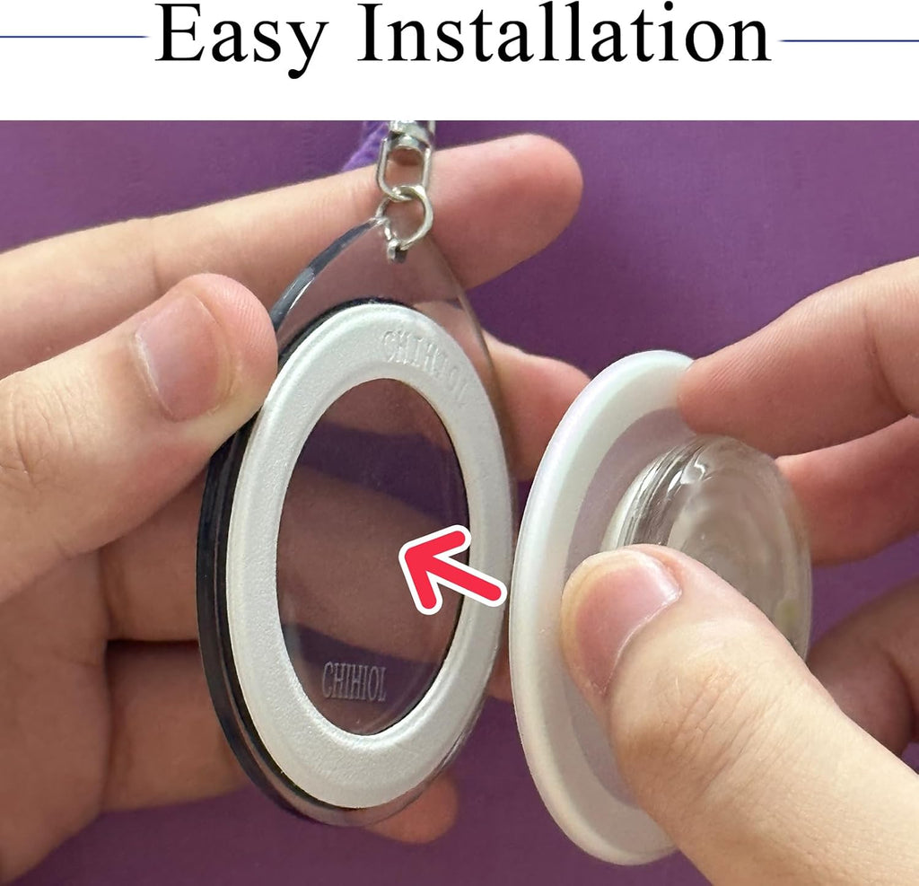 Magnetic Phone Grip Storage Keychain for Popsocket Magnetic Phone Grip Ring Holder Storage for Bag Keychain Portable