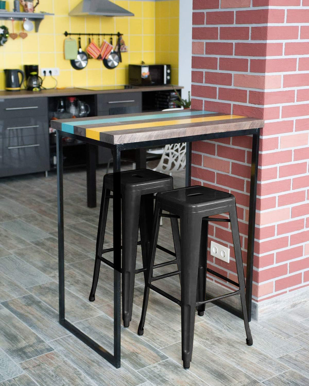 30" Metal Bar Stools | Black | Set of 4