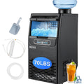 70LBS/24H Countertop Ice Maker with 2 Water Inlets, ETL Certified