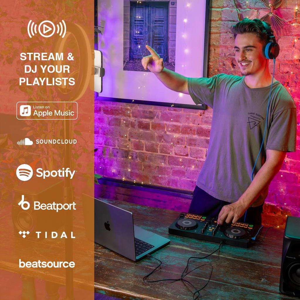 DDJ-FLX2 Compact 2-Channel DJ Controller, Smart Fader, USB-C | Start DJing faster with an included DJ course