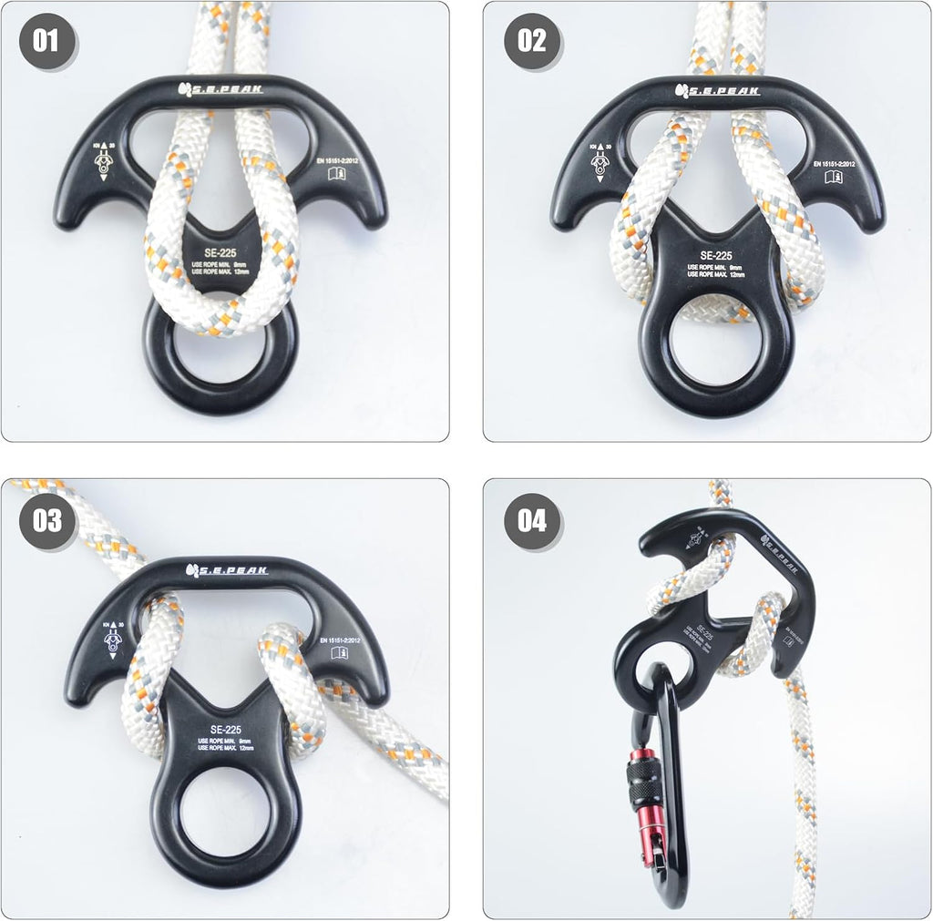 30kN/35kN/40kN Rescue Figure 8 Descender Climbing Gear Downhill Equipment Rigging Plate Rappeling Device for Rock