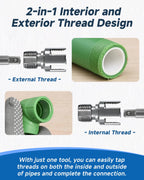AEXENGONIC 3PCS Pipe Tapping and Threading Tool, 1/2" 3/4" 1" Threading Kit