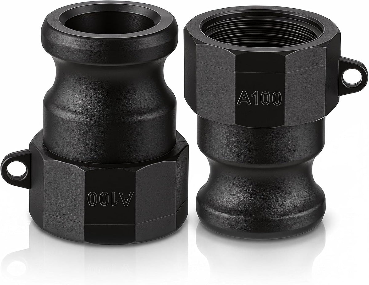 2 Pcs 1 Inch NPT Poly Cam Lock Fittings A-100 Type A Couplings