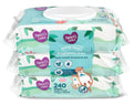 Gentle Clean Fragrance-free Unscented No Scent Baby Wet Wipes Suitable for Sensitive Skin Infused with Vitamin E and
