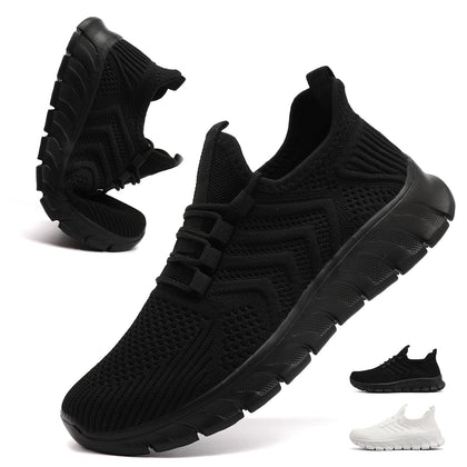 Running Shoes for Women Tennis Walking Sneaker Slip on Work Shoe Black