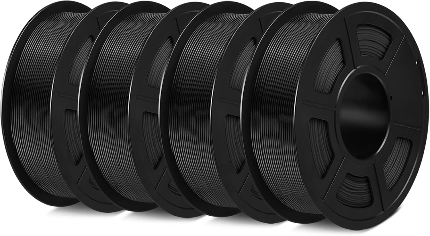 PETG Filament 1.75mm,4kg,2 Black+2 Black | 3D Printer Filament, Less Stringing, Good Layer Adhesion, High Toughness