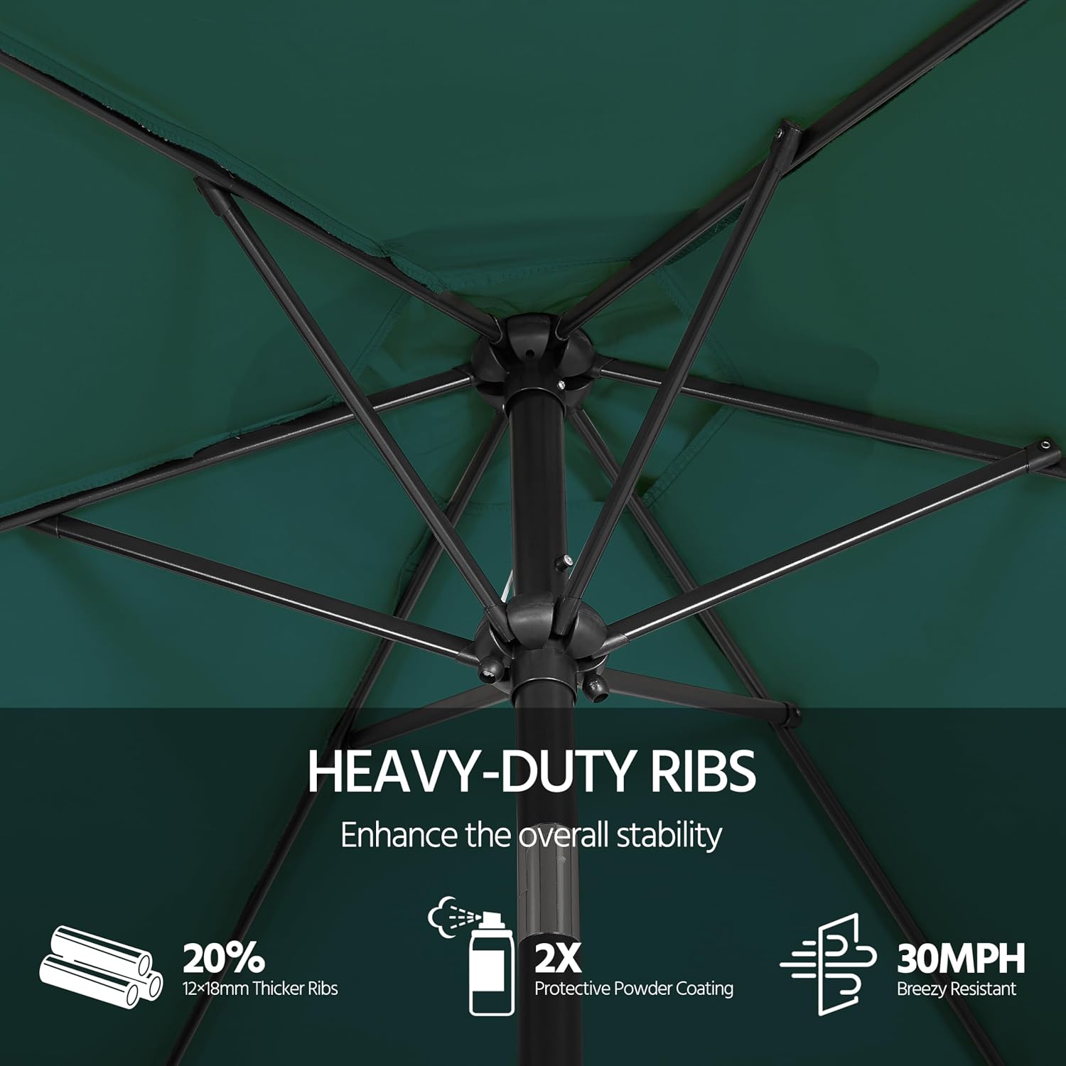 10FT Patio Umbrella with 22lb Umbrella Base Included, Outdoor Market Umbrella with Push Button Tilt, Crank and Sturdy