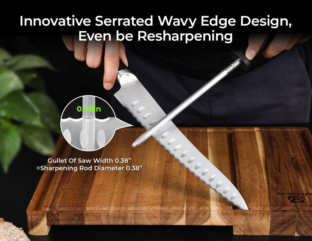 Resharpenable Bread Knife for Homemade Bread, 10 Inch