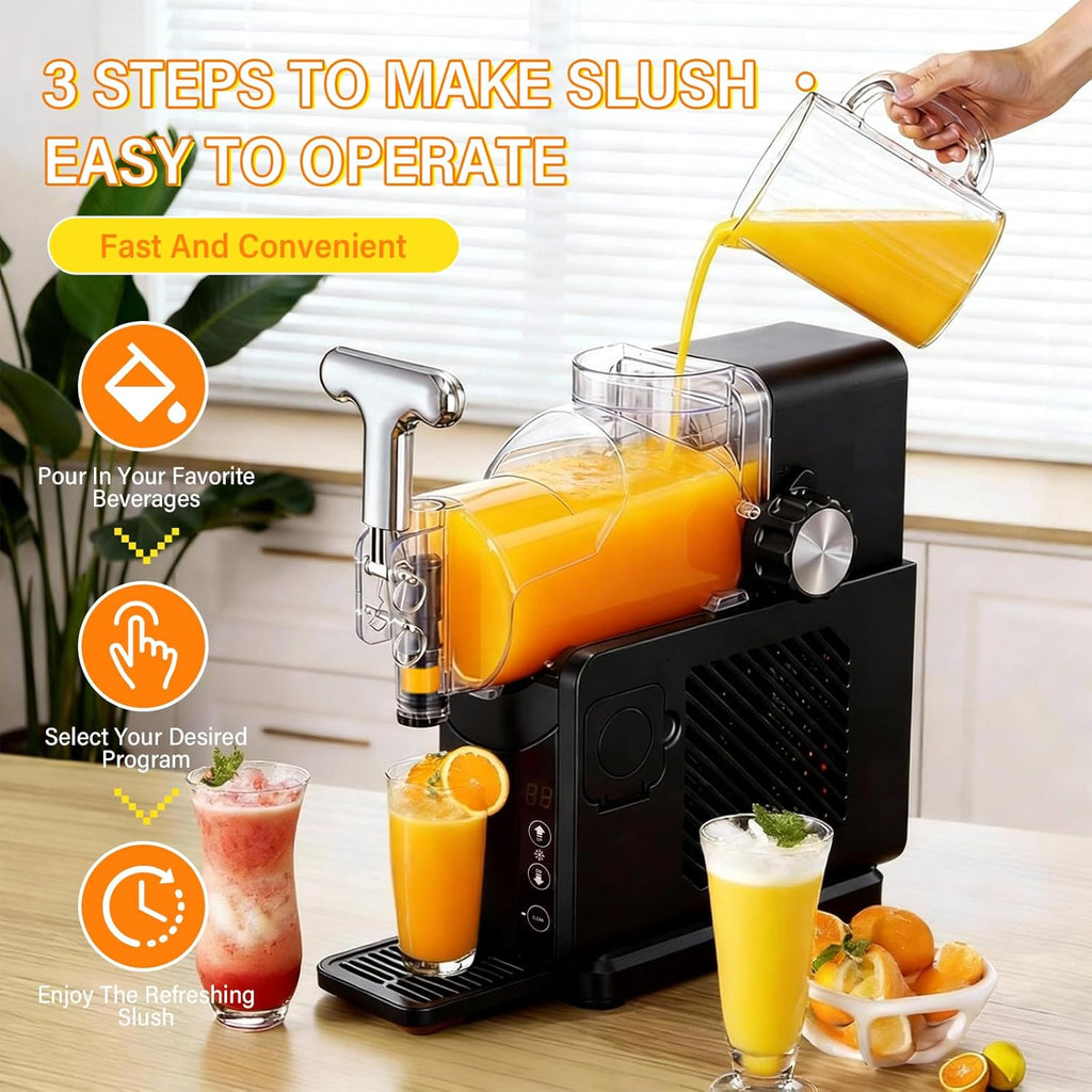 Slushie Machine for Home 2-in-1 Slushy & Soft Serve Ice Cream Maker
