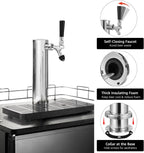 Kegerator Single Tap Tower, Pre-assembled Keg Tower with Kegerator Parts