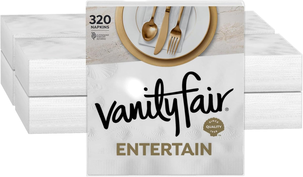 Entertain Paper Napkins, Disposable Dinner Napkins, 320 Count