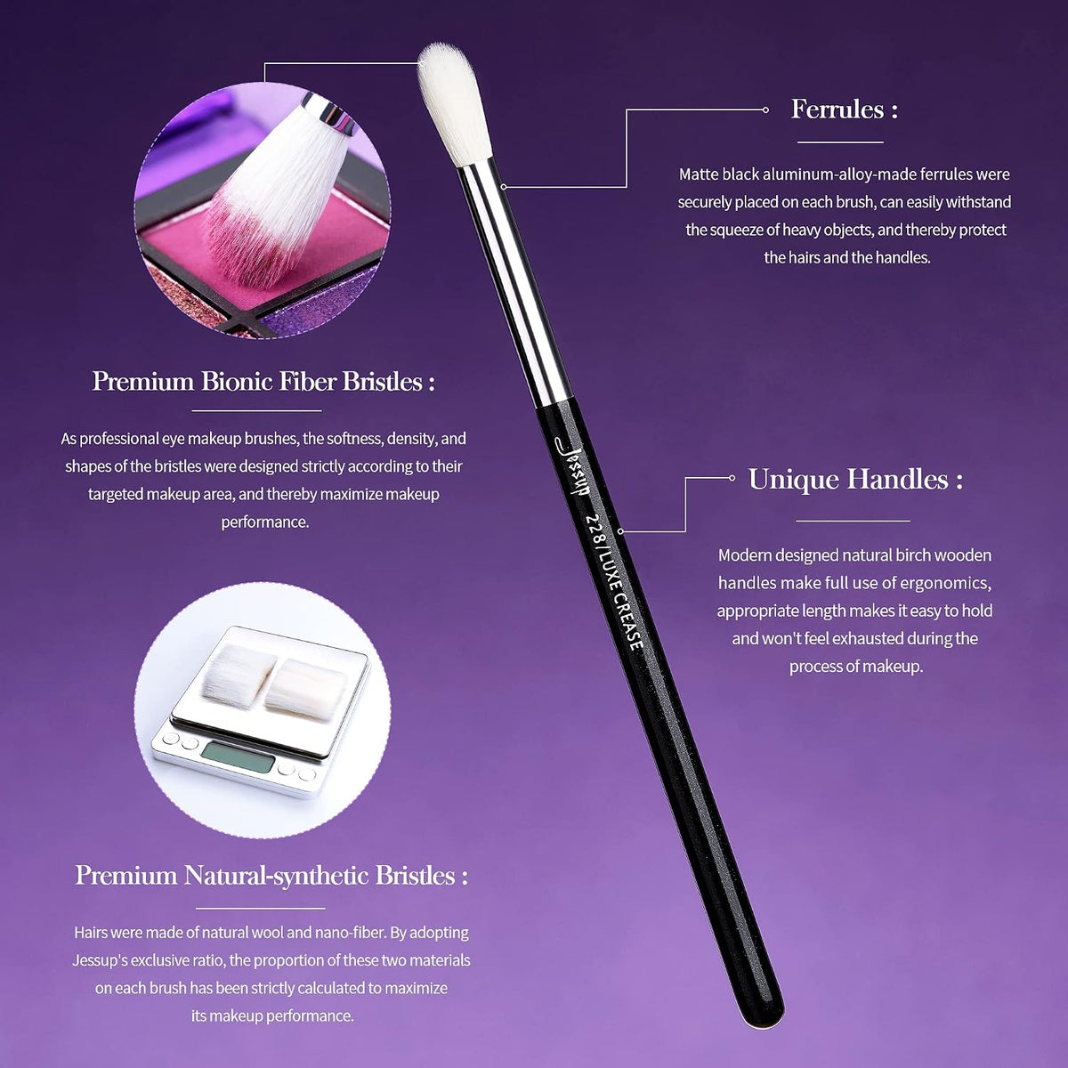 Eye Makeup Brushes Set Professional for Eyeshadow Eyeliner Brow T177
