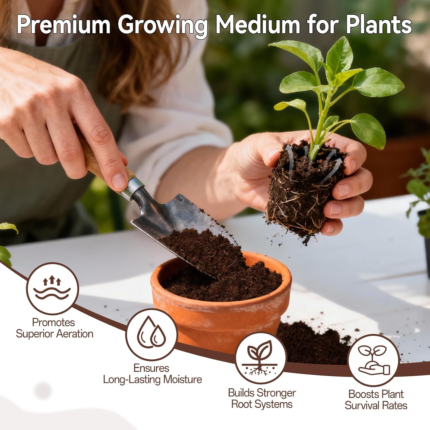 55 Pcs 30mm Compressed Coco Coir Pellets, Seed Starter Soil | 100% Organic, Quick Expanding, Enhanced Aeration