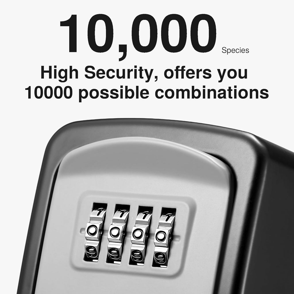 Key Lock Box, Lockbox for Keys Outdoor Combination Security Lockbox Outside Portable Storage Safe Box for Realtor and