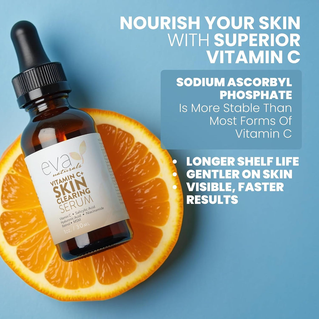 Vitamin C Serum for Face with Retinol & Salicylic Acid – Skin Clearing Acne Spot Treatment with Niacinamide