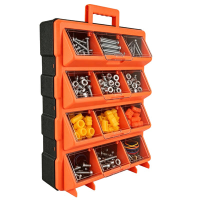 Tool Box Organizer,12-Compartment Portable Small Parts Organizer