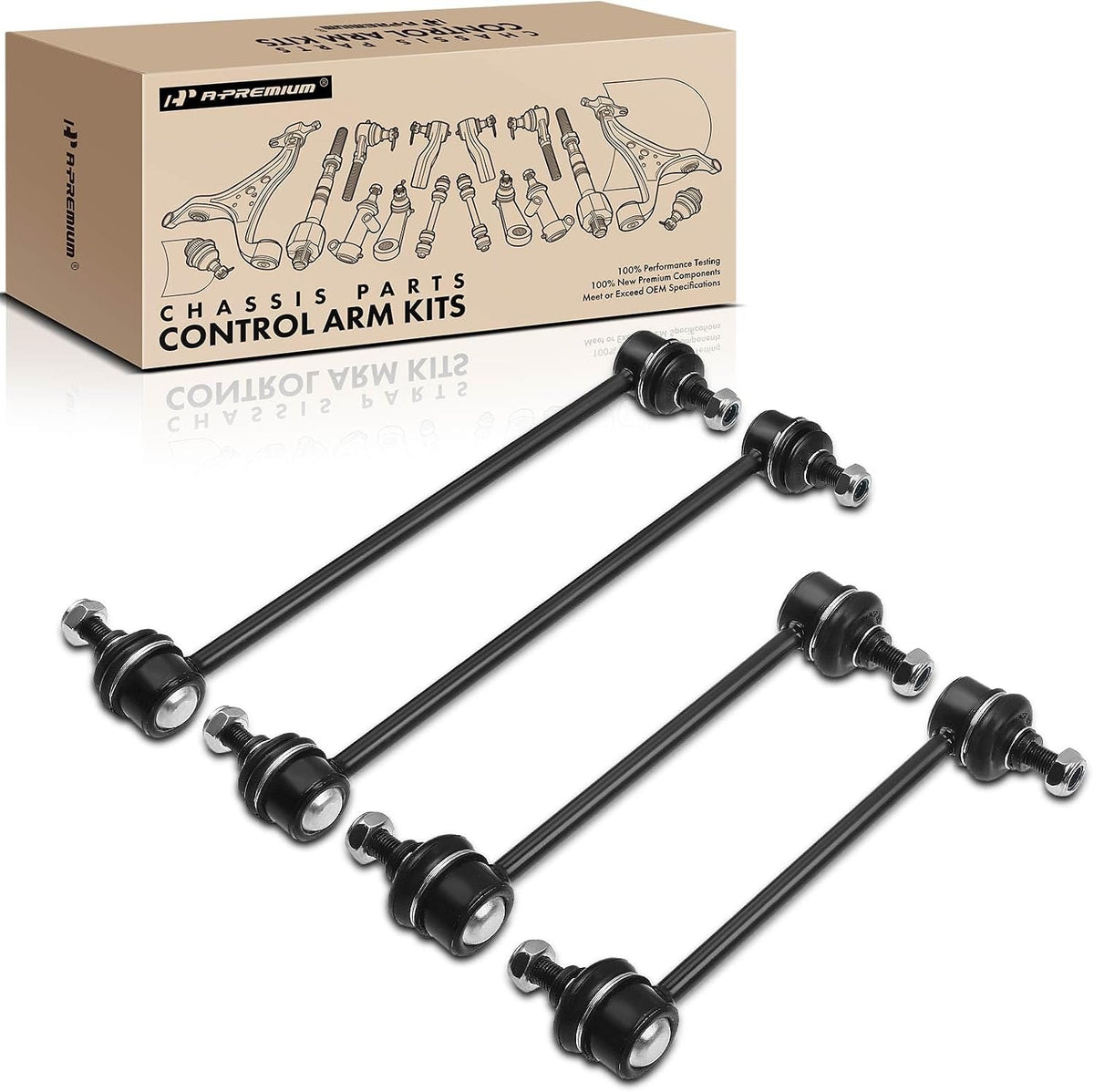 A-Premium Front & Rear Sway Bar Link Stabilizer Bar End Link Kit