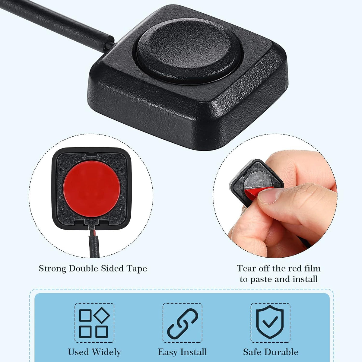 Leifide 4 Pcs Momentary Push Button Switch 12v 24v Surface Mount
