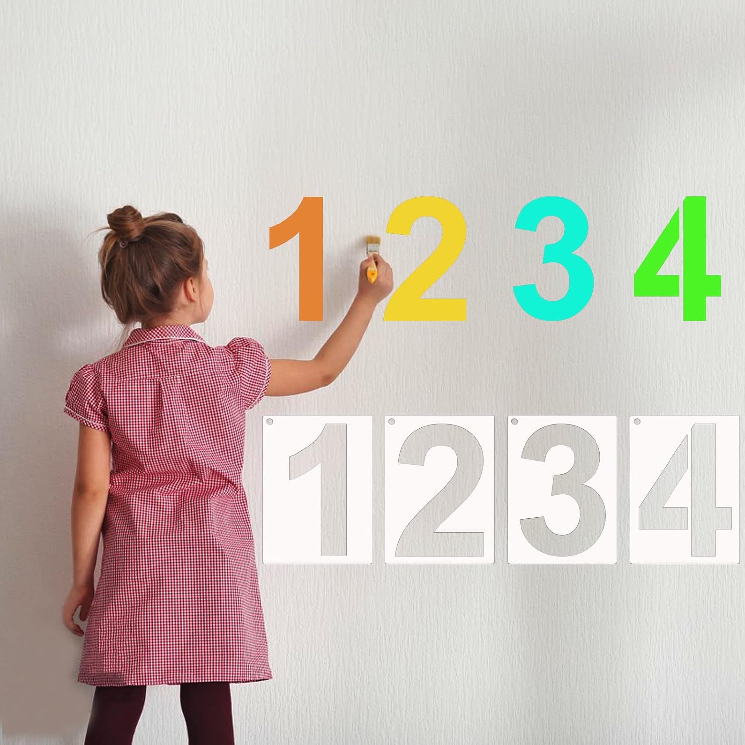 DXCYZ 3 Inch Tall Number Stencils Kit 0-9 Address Number Stencil, 10PCS Reusable Plastic Painting Number Templates