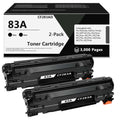 83A Black Toner Cartridge 2-Pack Replacement for HP 83A CF283A Toner