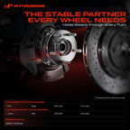 A-Premium 2 x Front Wheel Bearing and Wheel Hub Kit with 5-Lug