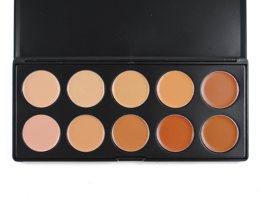 10 Colors Hydrating Cream Concealer Palette, Pure Vie Long Lasting Full Coverage Correcting Concealer Palette