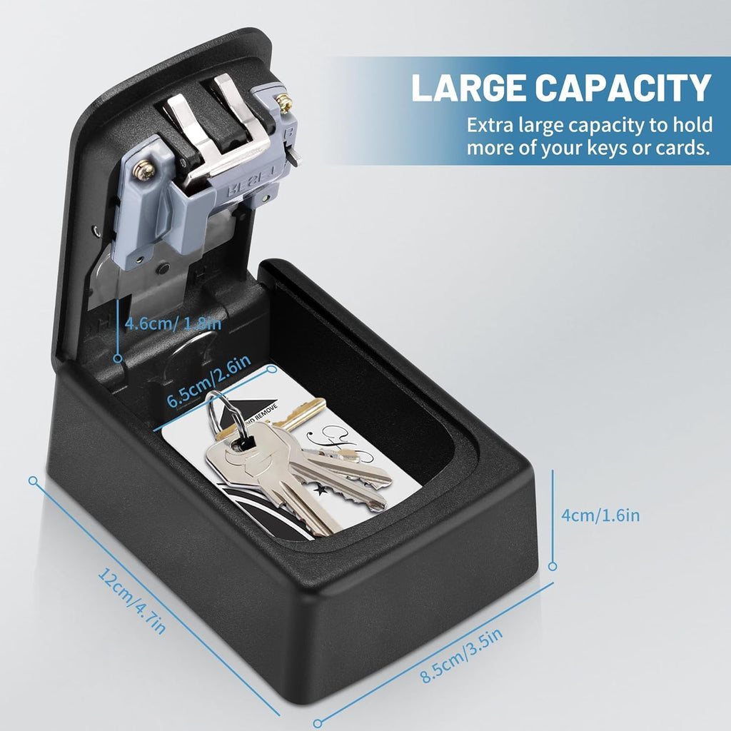 Key Lock Box for Outside - Sturdy and Durable Lock Box for House Key,5 Key Capacity Lockbox for Keys