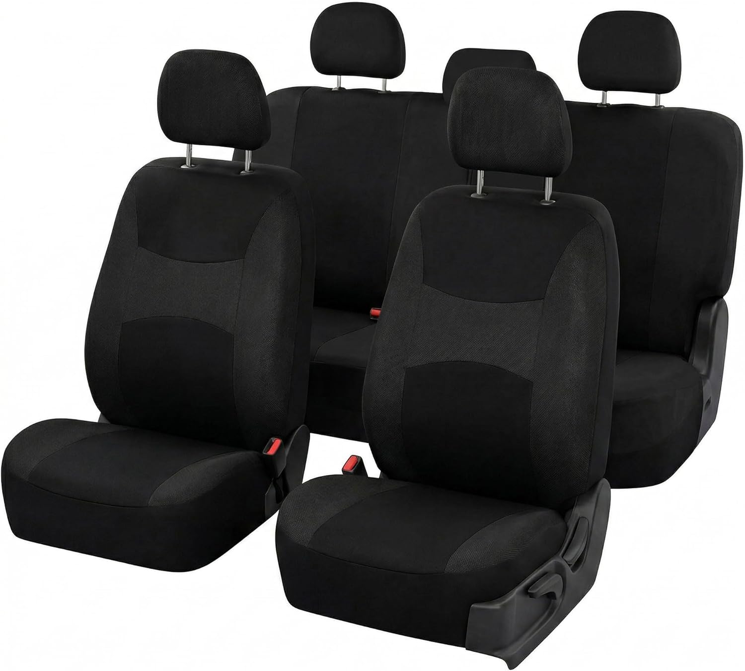 Universal Car Seat Covers Full Set for SUV Truck Sedan Vans | All-Purpose Cloth Seat Cover Set Airbag Compatible