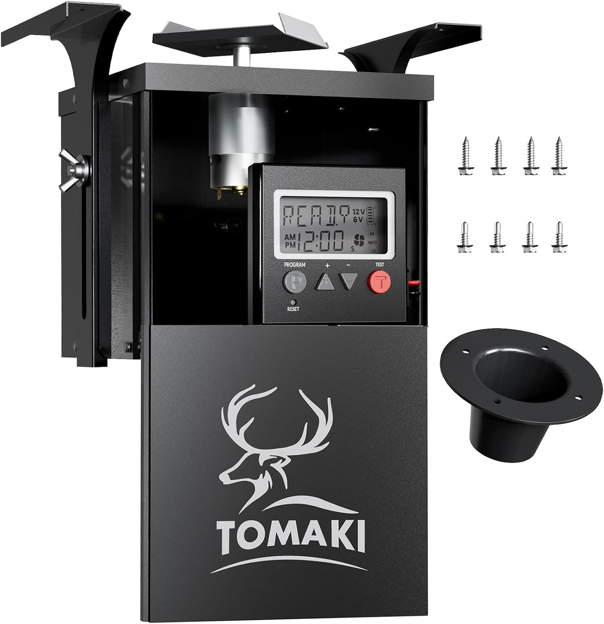 6V Deer Feeder Kit, Motor and Timer Metal Kit, Digital Game FeederTimer, Mounting Bracket Included, Up to 8 Feed