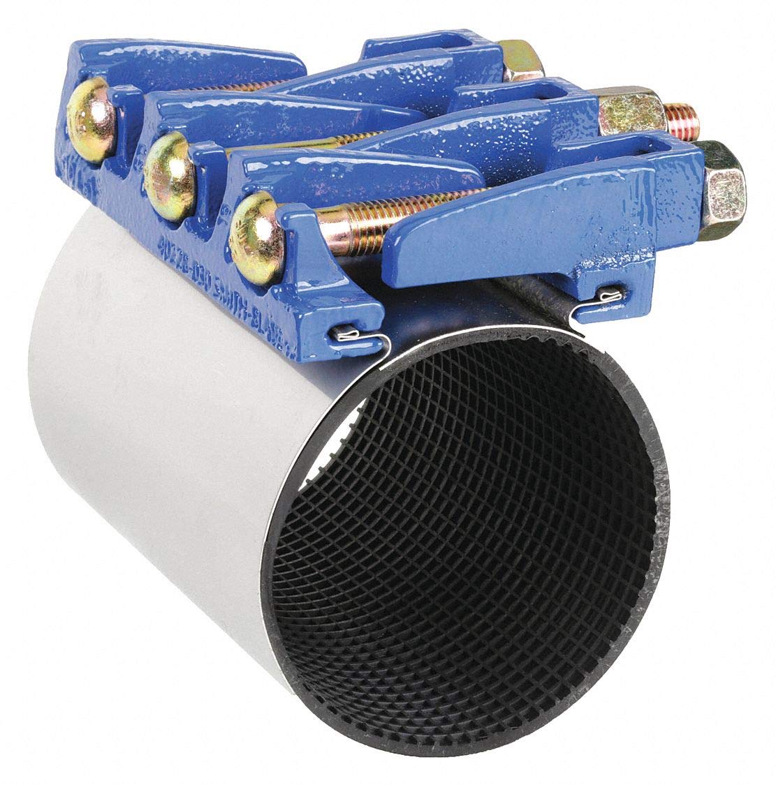 Smith-Blair Stainless Steel Repair Clamp, Full Circle, Stainless Steel Bolt, 3 Bolts, 7-1/2" Length, 4" Pipe Size
