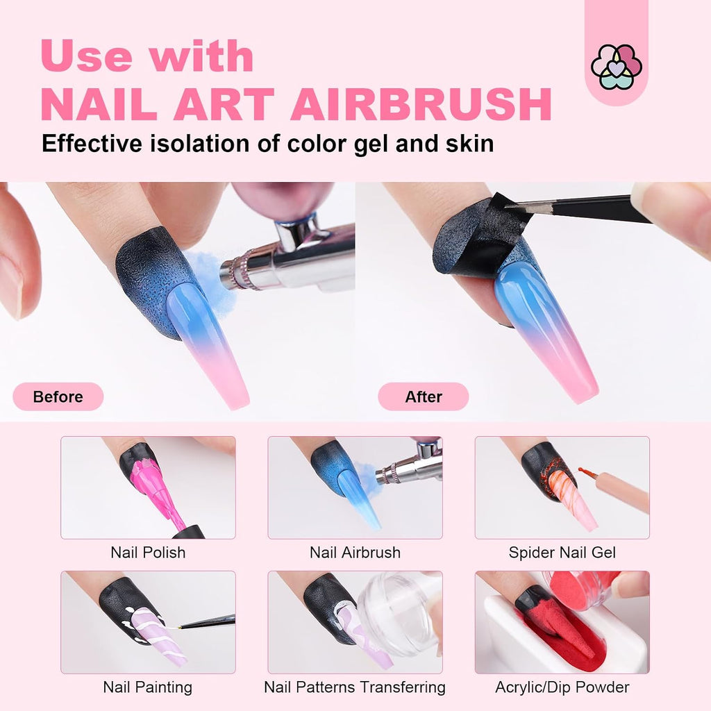 100PCS U-Shaped Nail Polish Protector for Fingers