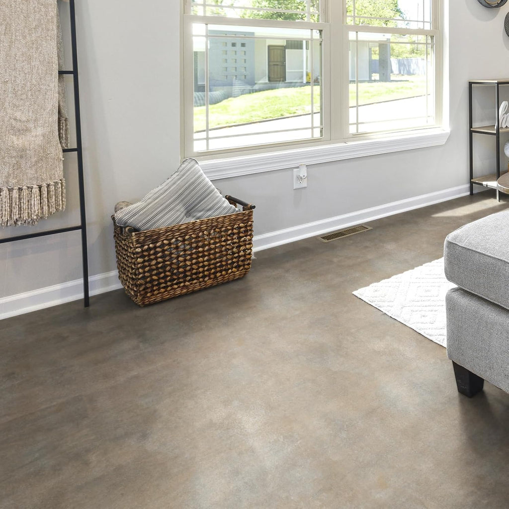 30-Pack Peel and Stick Vinyl Floor Tiles, 12 x 12 in, Slate