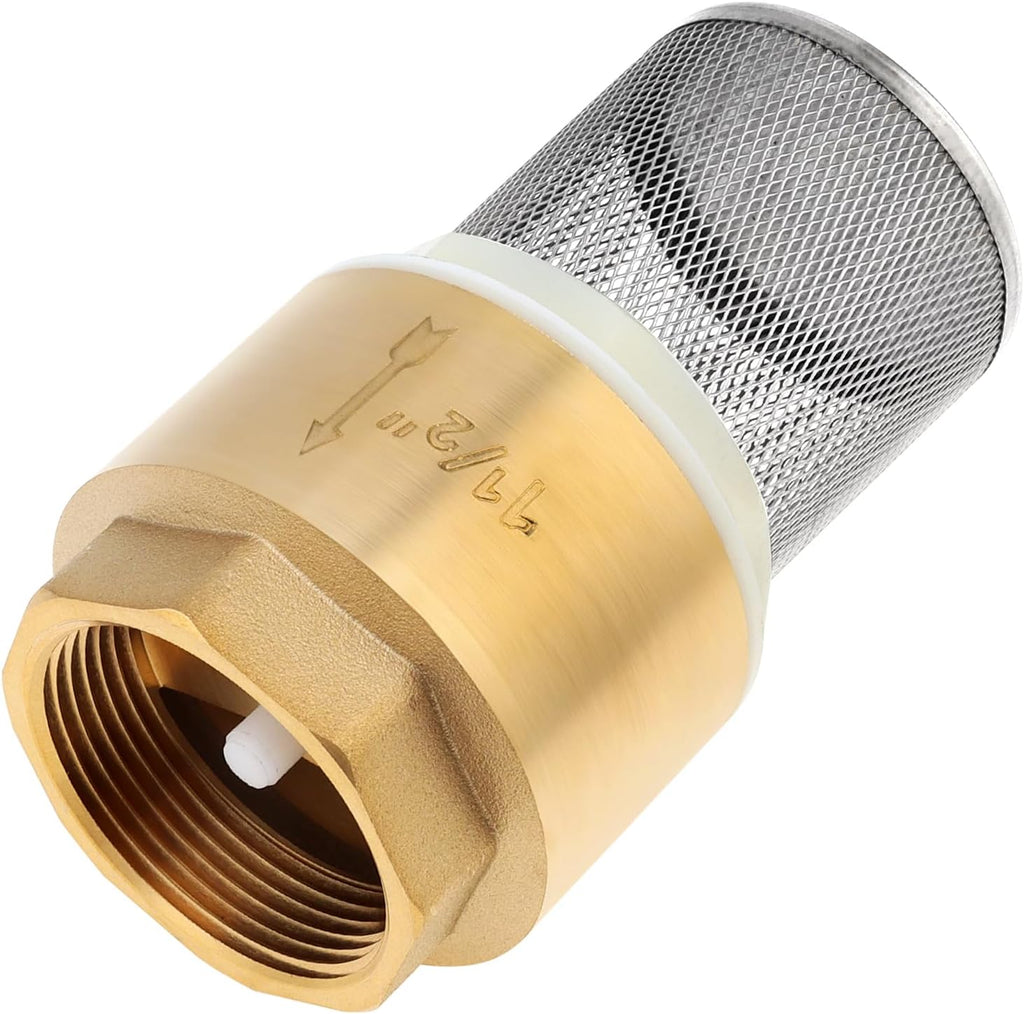 1-1/2" Brass Foot Valve Water Pump Bottom Valve Check Valves with Filter