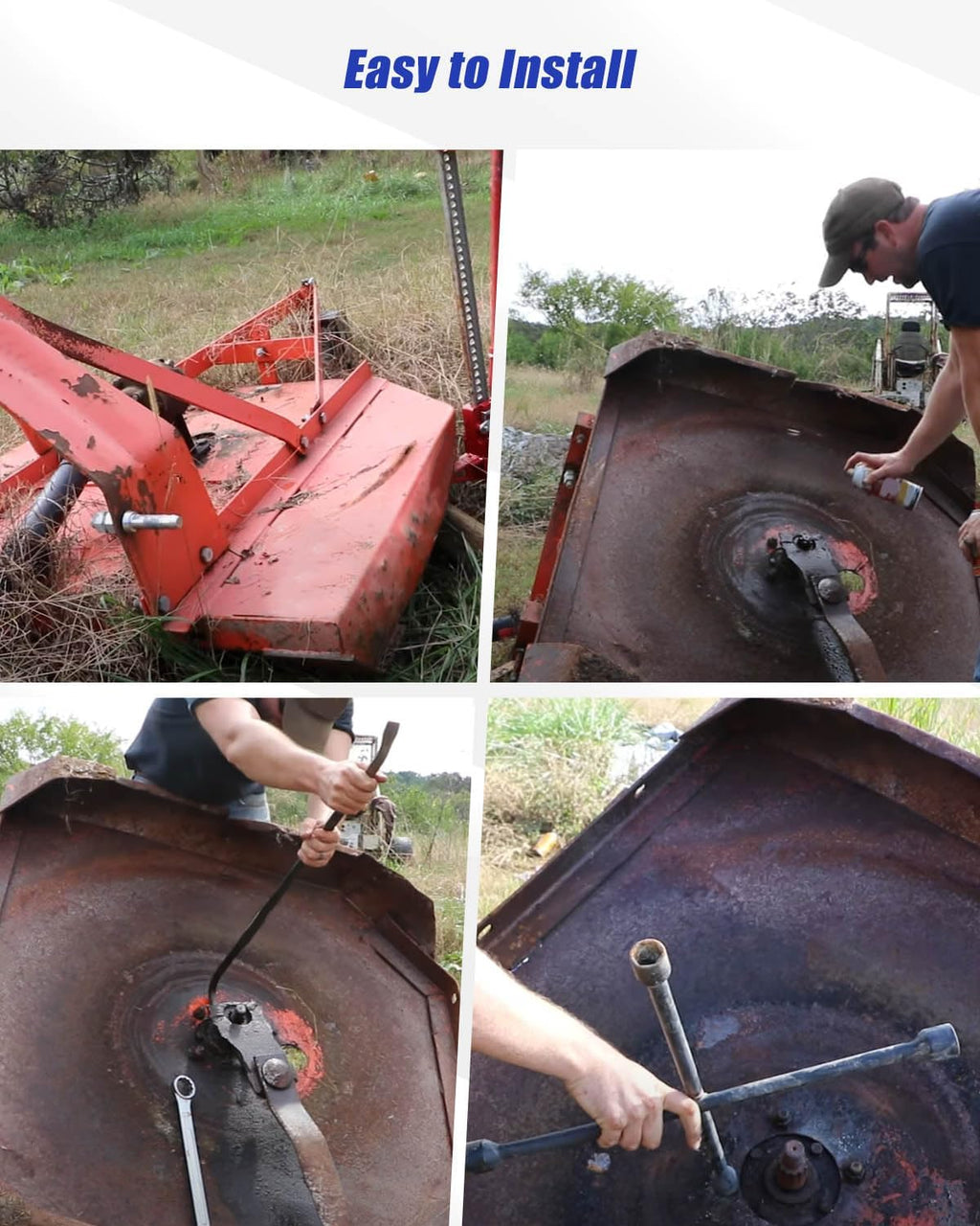 Rotary Cutter Blades Fit for Mower King Bush Hog, 10mm 2-3/8" x 14" x 3/8" | Compatible with John Deere Bobcat Case