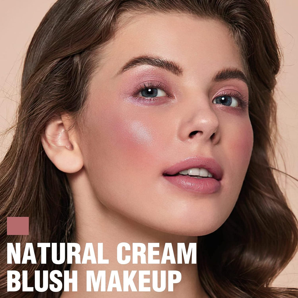 Cream Blush Makeup,Buildable Blush Stick for Cheeks,Matte and Dewy Finish,Long Wearing,Easy Application,Lightweight