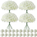 100 Pcs Faux White Hydrangea Artificial Flowers Bulk Fake Flowers