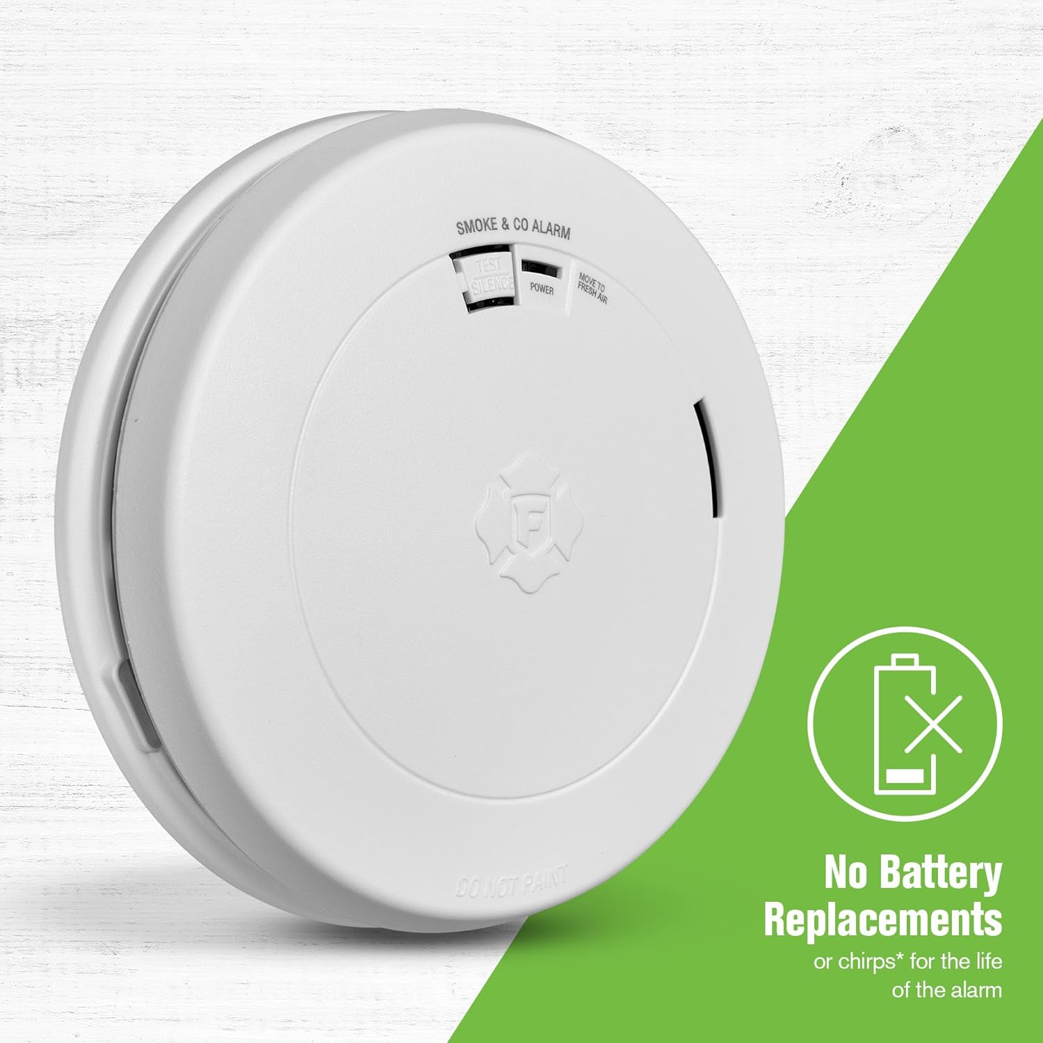 SMCO210, 10-Year Sealed Battery Combination Smoke & Carbon Monoxide Alarm with Slim Profile Design, 1-Pack