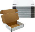 White Shipping Boxes 8x5x2 inch 50 Pack,Corrugated Mailers for E-Commerce