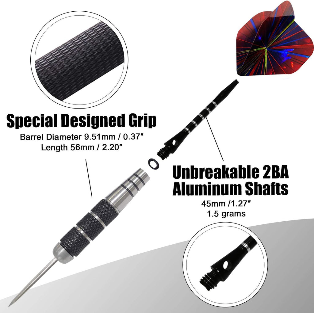 Darts Metal Tip Set,Steel Tip Darts,12pcs 22g,Gift Box,Mens Gifts | Darts Set for Dartboard, Man Cave Decor, Bars