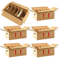 6-Set Dish Packing Kit Includes 24" x 12" x 11" Kitchen Moving Box Kit with Handle Holes, Large Corrugated Boxes with