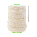 2mm Cream Waxed Twine for Rope Whipping with Needle, 164 YDs