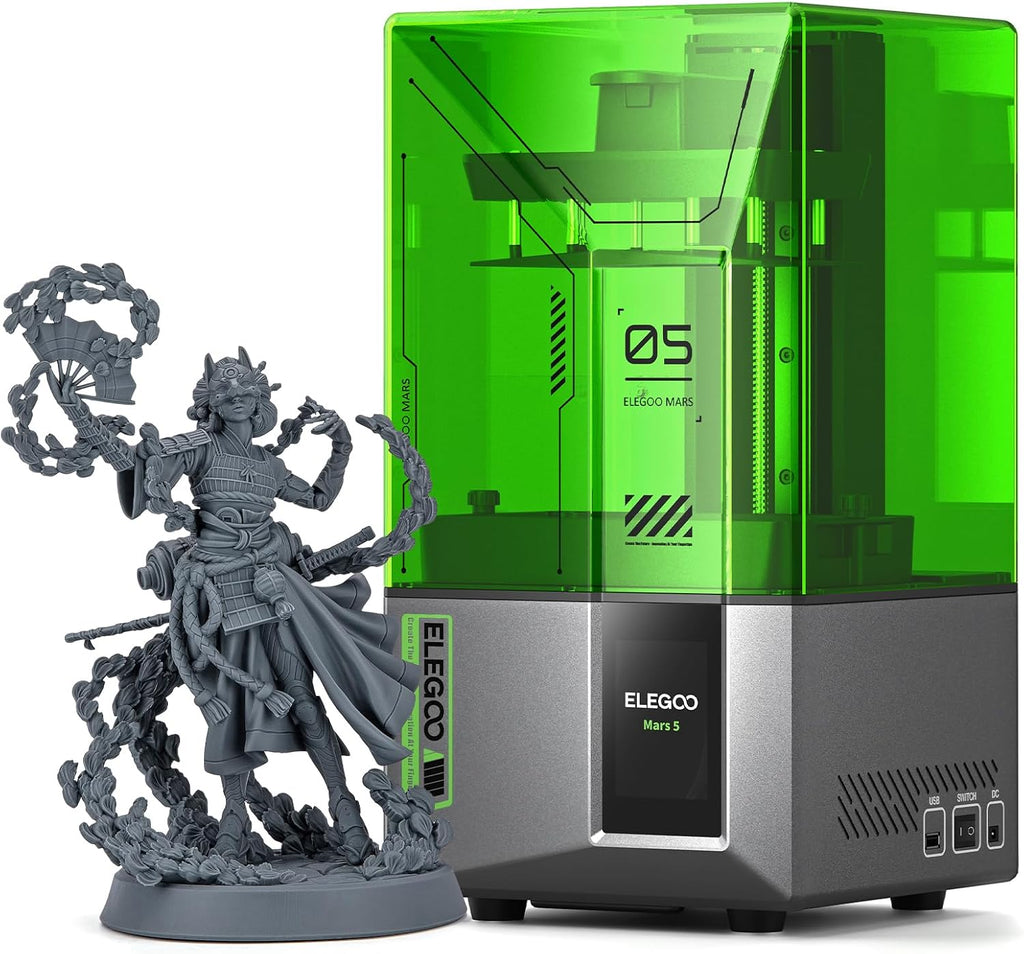Mars 5 MSLA Resin 3D Printer and ELEGOO Mercury Plus 3.0 Larger Wash and Cure Station