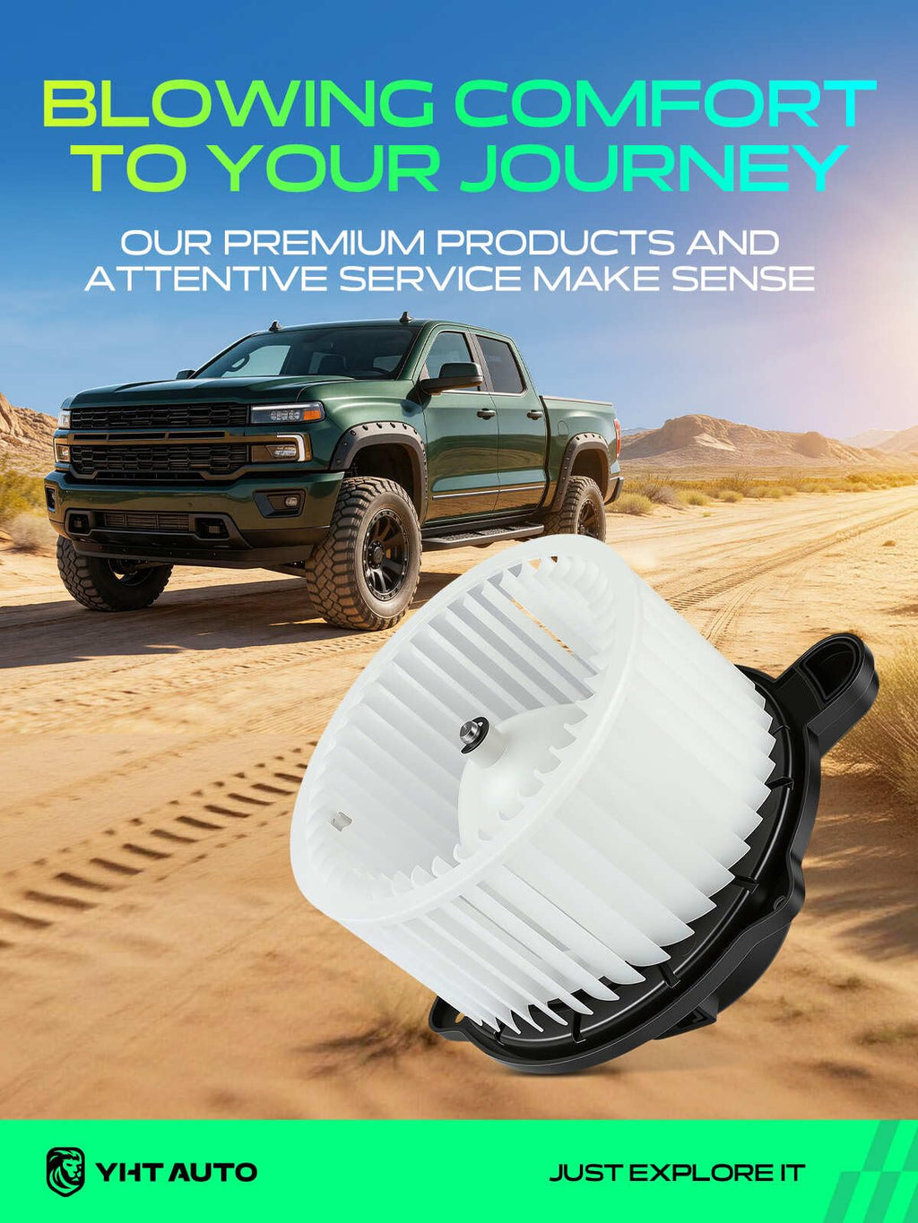 YHTAUTO Front AC Heater Blower Motor Replacement for Hyundai