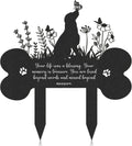 Pet Grave Markers for Dog, Metal Pet Memorial Garden Cemetery Decor