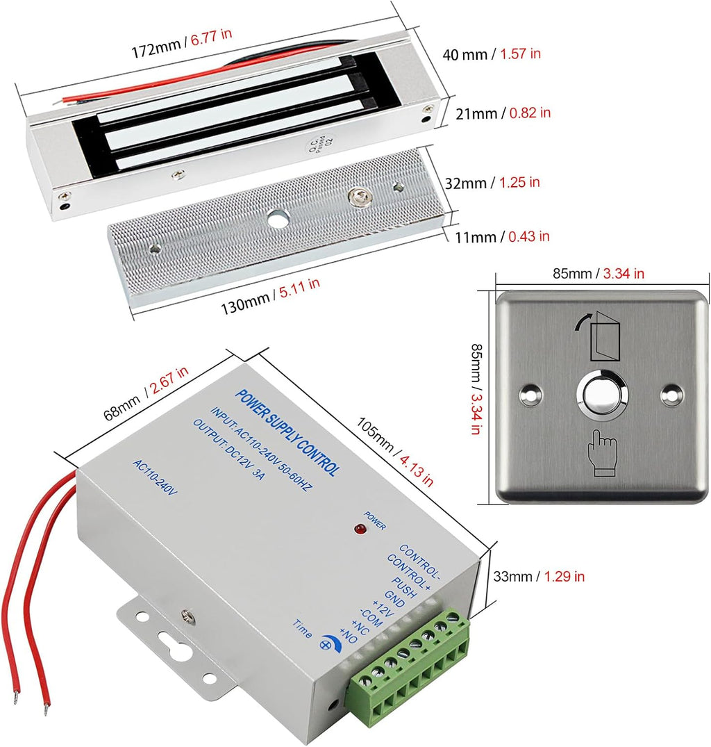 Security Access Control System kit Card Swipe, keypad Door Lock, 1000 User Capacity, smart Door Opener, 180kg /350LBs