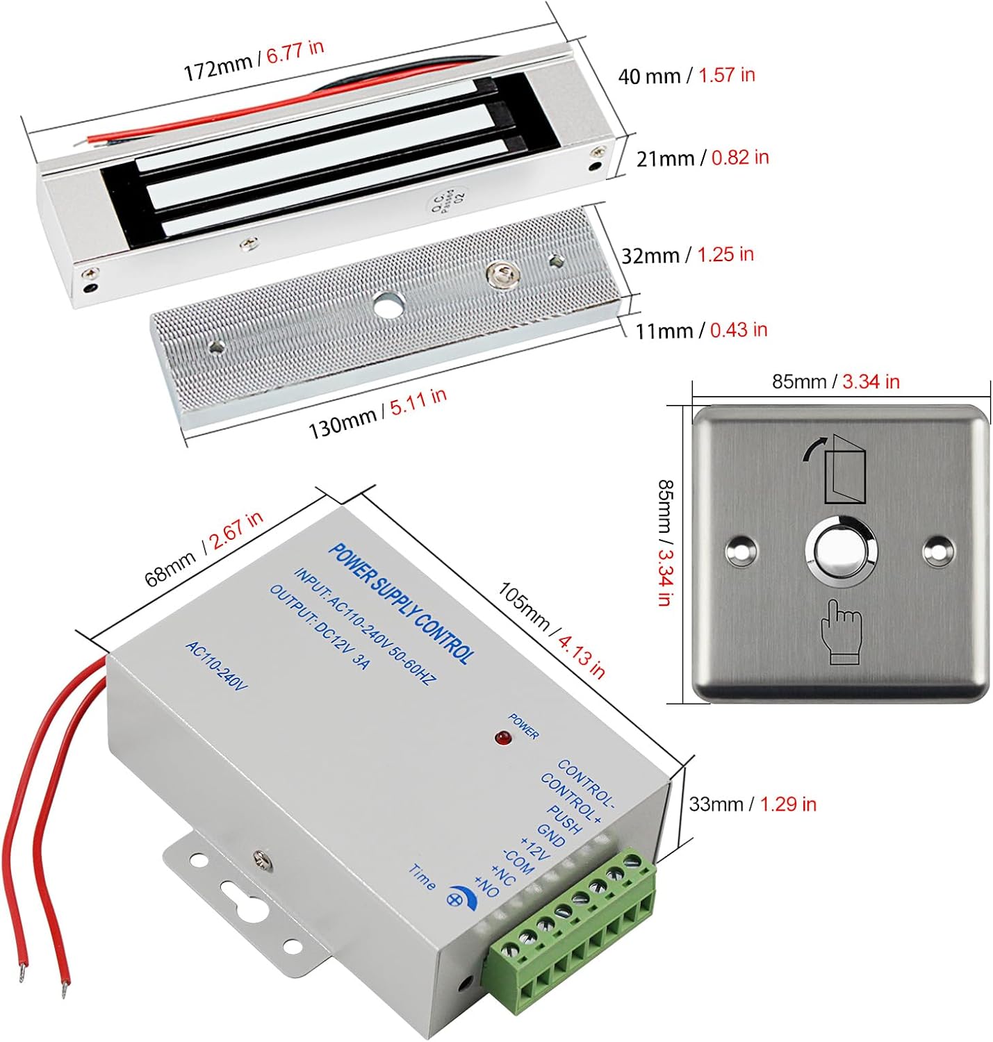 Security Access Control System kit Card Swipe, keypad Door Lock, 1000 User Capacity, smart Door Opener, 180kg /350LBs